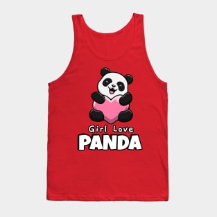 Girl Love Panda Tank Top